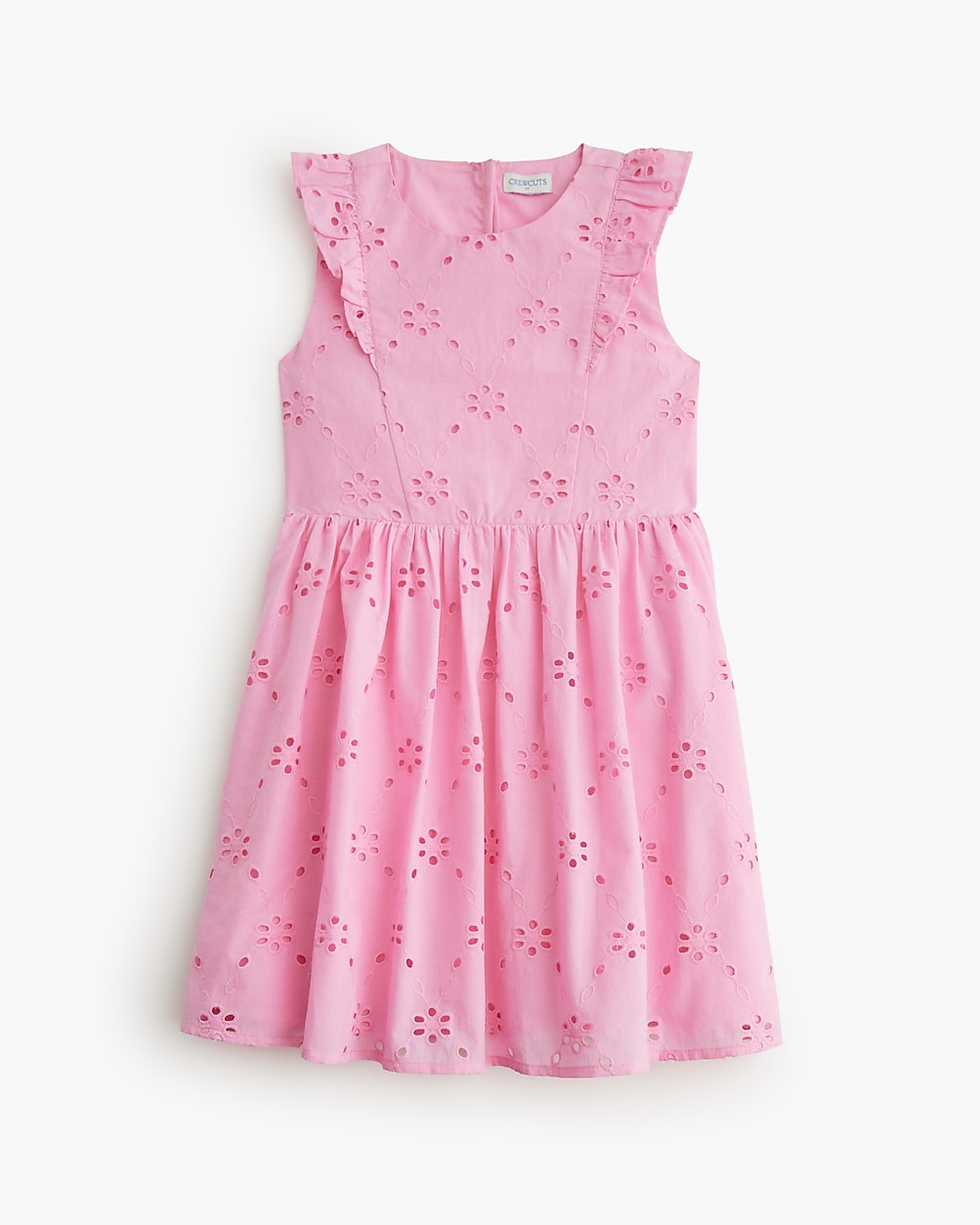 Girls' ruffle-shoulder eyelet dress | J.Crew Factory