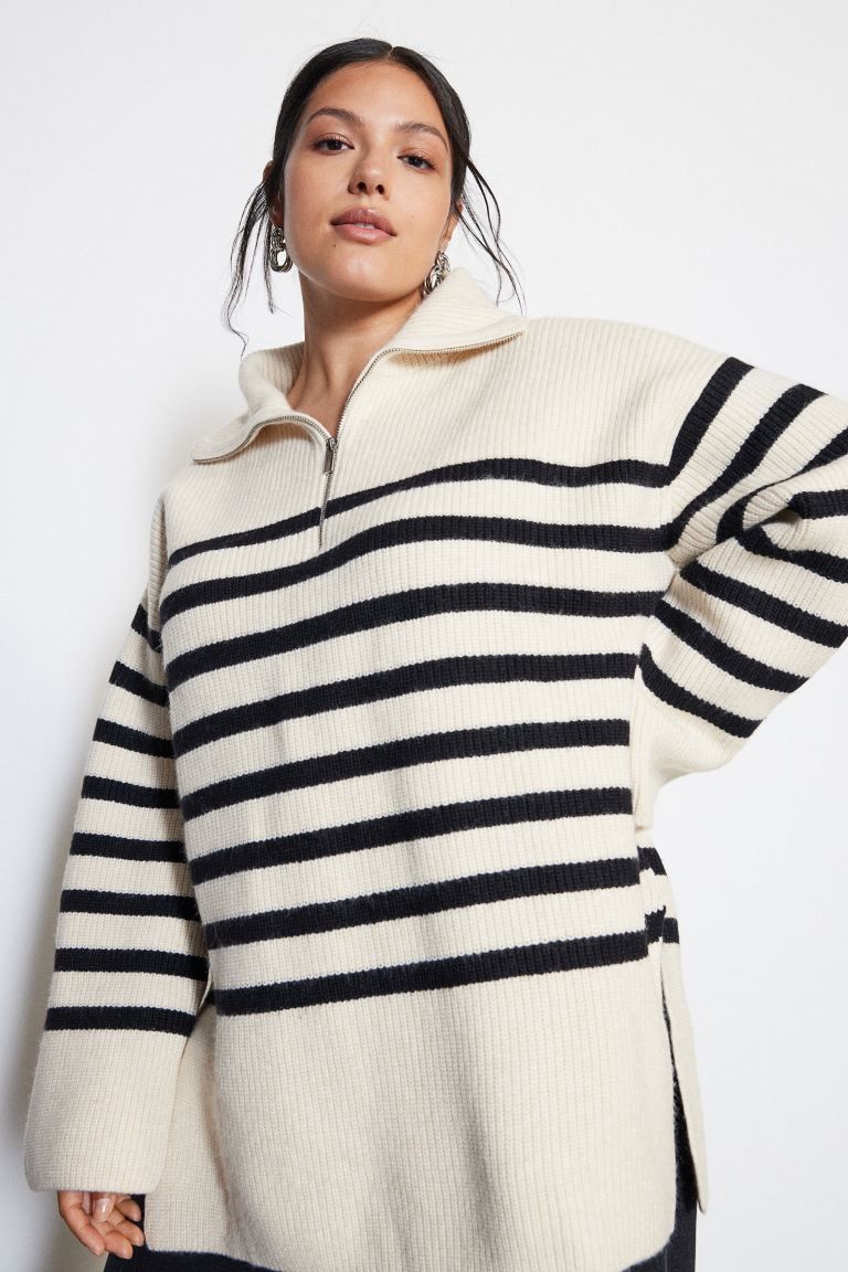 Rib-knit Half-zip Sweater | H&M (US + CA)