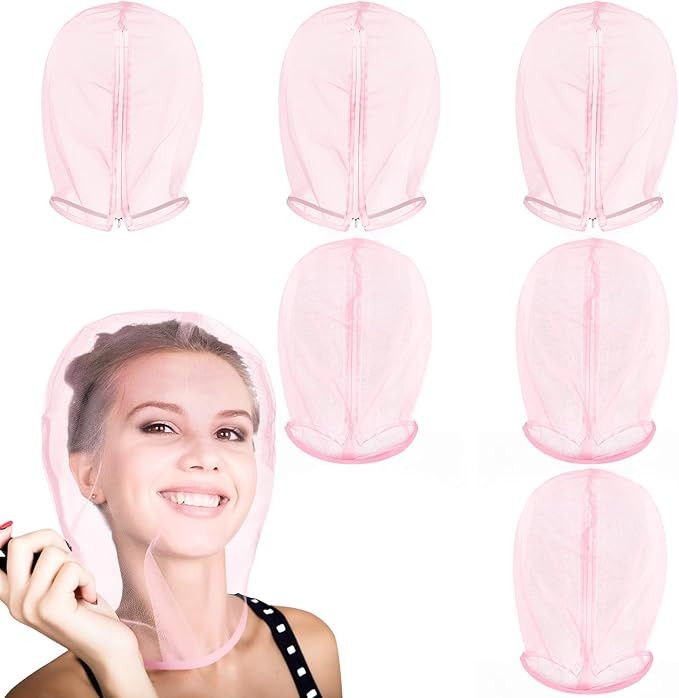 Loopeer 6 Pcs Makeup Protector Hood Washable Light Airy Nylon Chiffon Face Cover Protects Hair an... | Amazon (US)