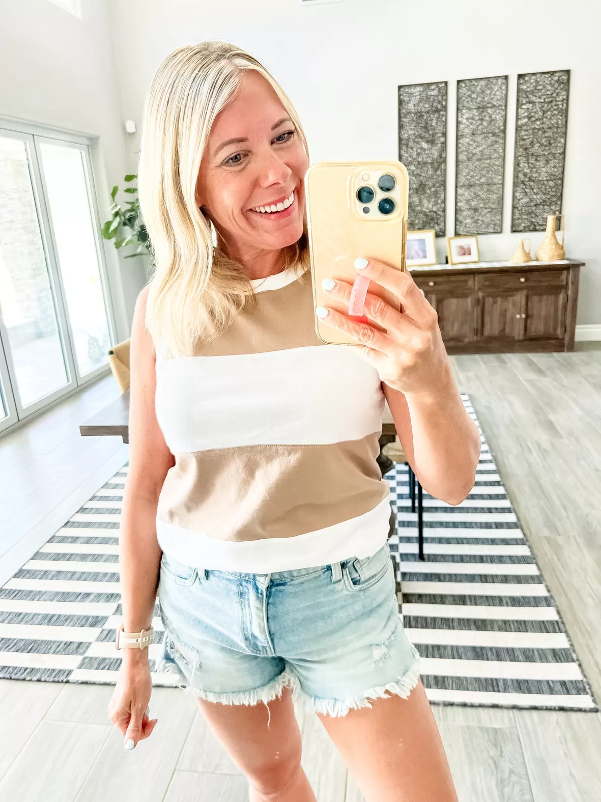 Cream Stripe Open Knit Crop Top curated on LTK
