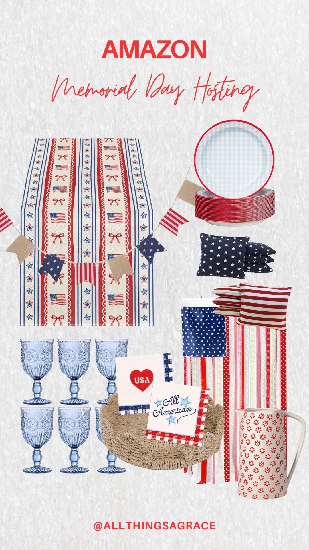 Hosting season is officially here 🇺🇸✨
rounded up some of the cutest amazon finds for your memorial day tables, porches & backyard get togethers ❤️🤍💙 which one are you adding to cart first??

#amazonfinds #memorialdaydecor #hostingseason #patrioticdecor

#LTKSeasonal