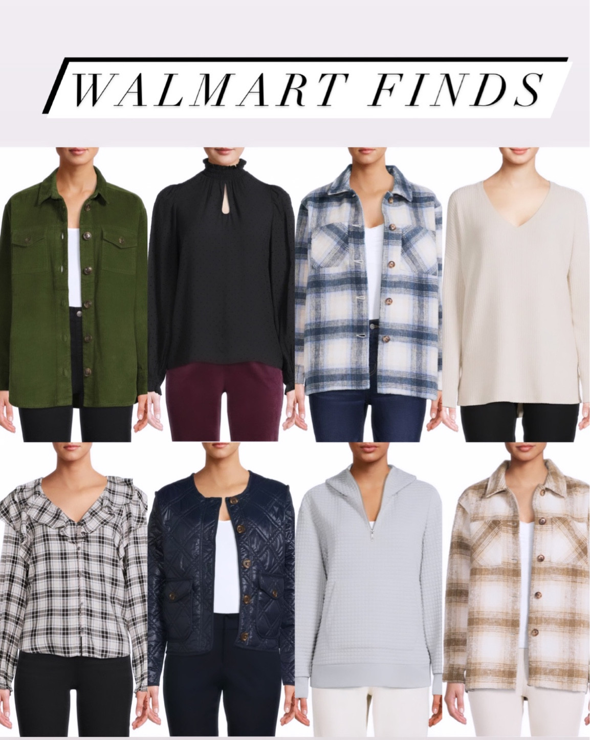 Walmart finds
Fall fashion
Tops
Shackets
Affordable 
Plaid
Tan


#LTKunder50 #LTKstyletip #LTKSeasonal