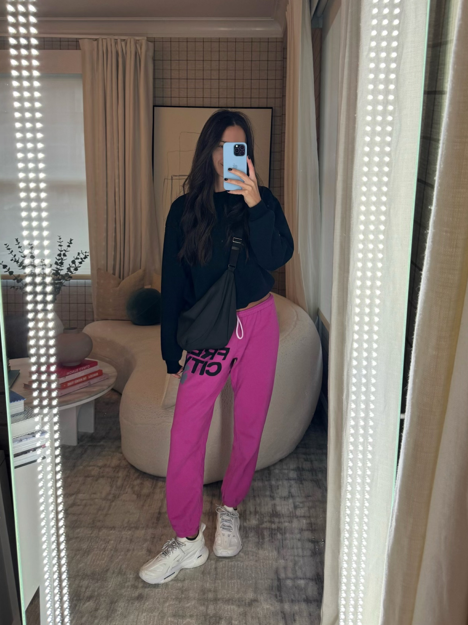 Today’s workout look! FREECITY sweatpants are my fav