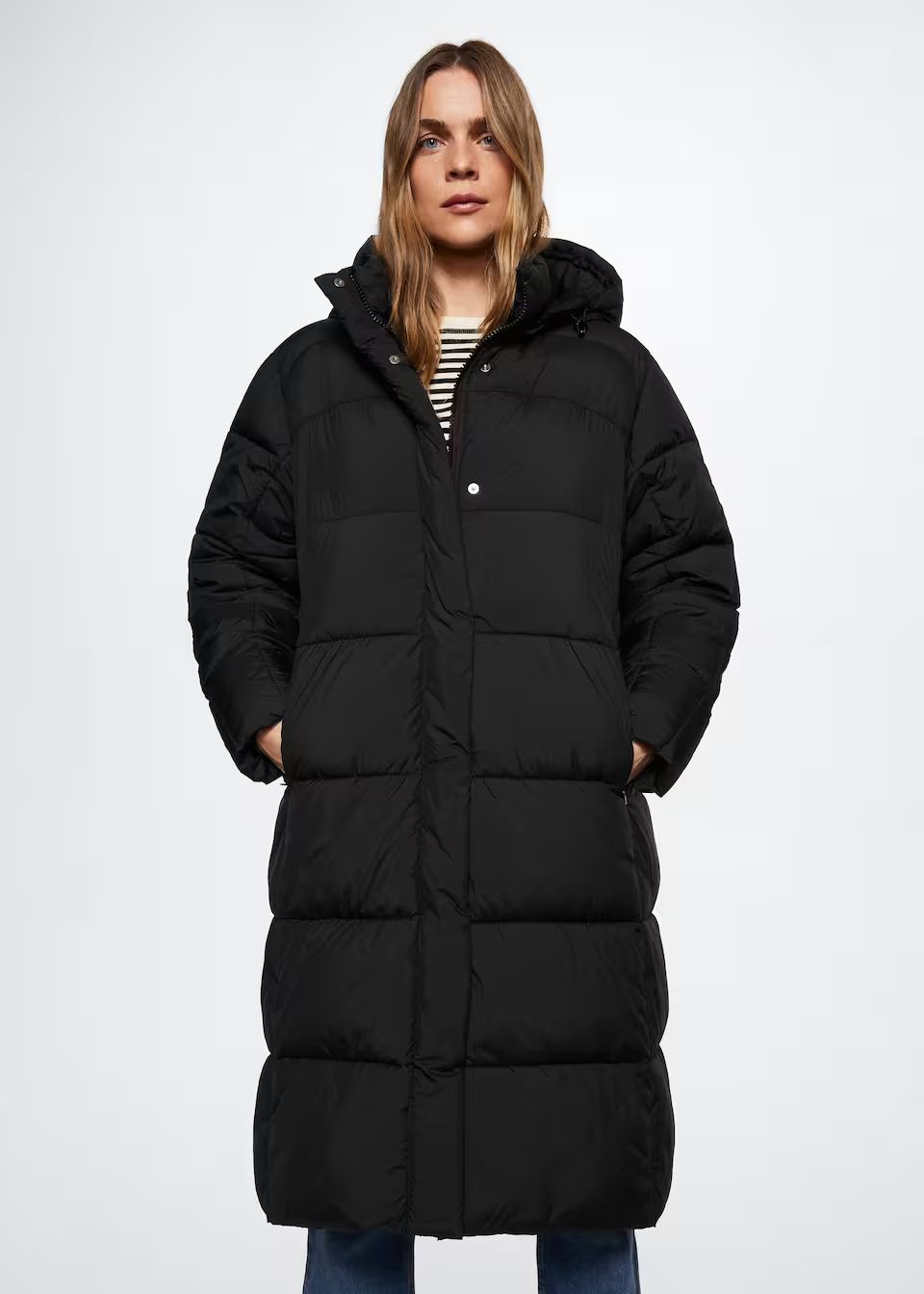 Oversize quilted coat -  Women | Mango USA | MANGO (US)