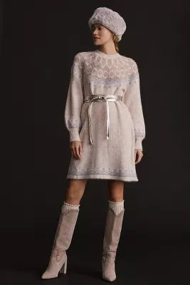 Puff-Sleeved Sweater Mini Dress | Anthropologie (US)
