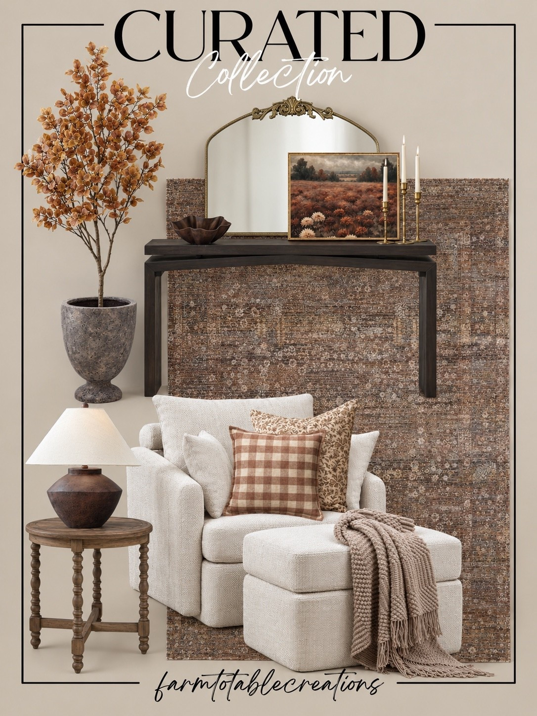 The Curated Fall Home Edit 🍂

A warm, collected mix of cozy fall favorites with rich wood tones, soft neutrals, vintage-inspired details, and plenty of texture. These are the kinds of pieces that make a space feel layered and inviting. 🤎

#FallHomeDecor #FallLivingRoom #FallConsoleTableDecor #BrownAreaRug #CreamAccentChair #WoodConsoleTable #VintageStyleMirror #FallArtwork #BrassCandlesticks #FallPillows #GinghamPillow #FloralPillow #ChunkyKnitThrow #WoodSideTable #TableLamp #FauxFallBranches #DecorativePlanter #NeutralHomeDecor #CozyLivingRoom #AutumnHomeDecor

#LTKHome #LTKSaleAlert #LTKSeasonal