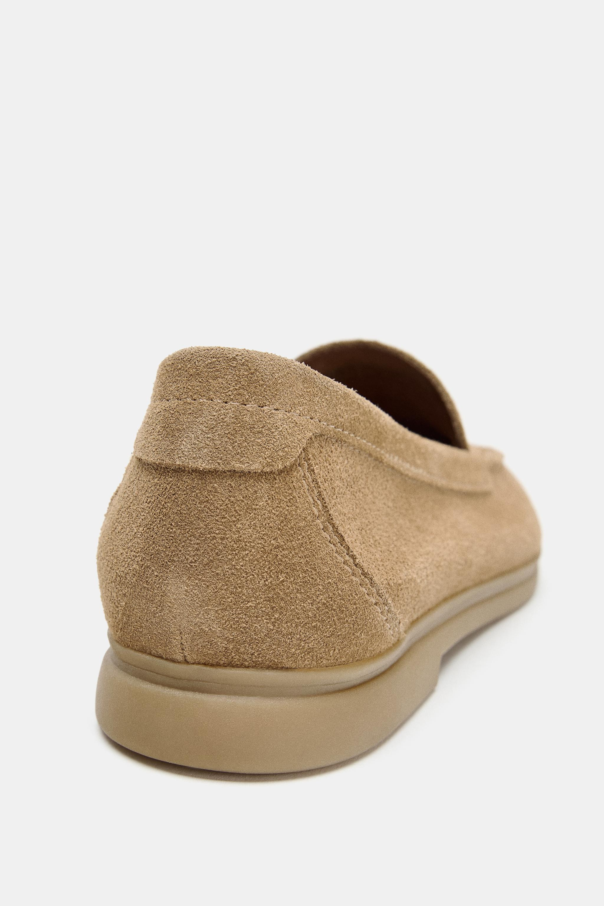 LOW HEEL SPLIT LEATHER LOAFERS | Zara US