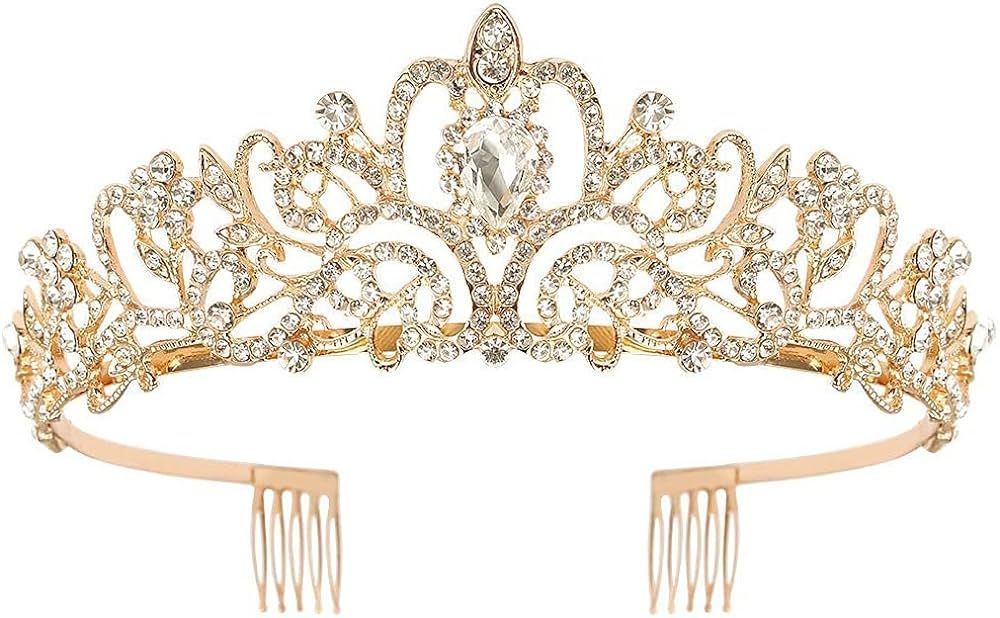 COCIDE Tiara Crystal Crowns Princess Rhinestone Crown with Combs Bride Headbands Bridal Wedding P... | Amazon (US)