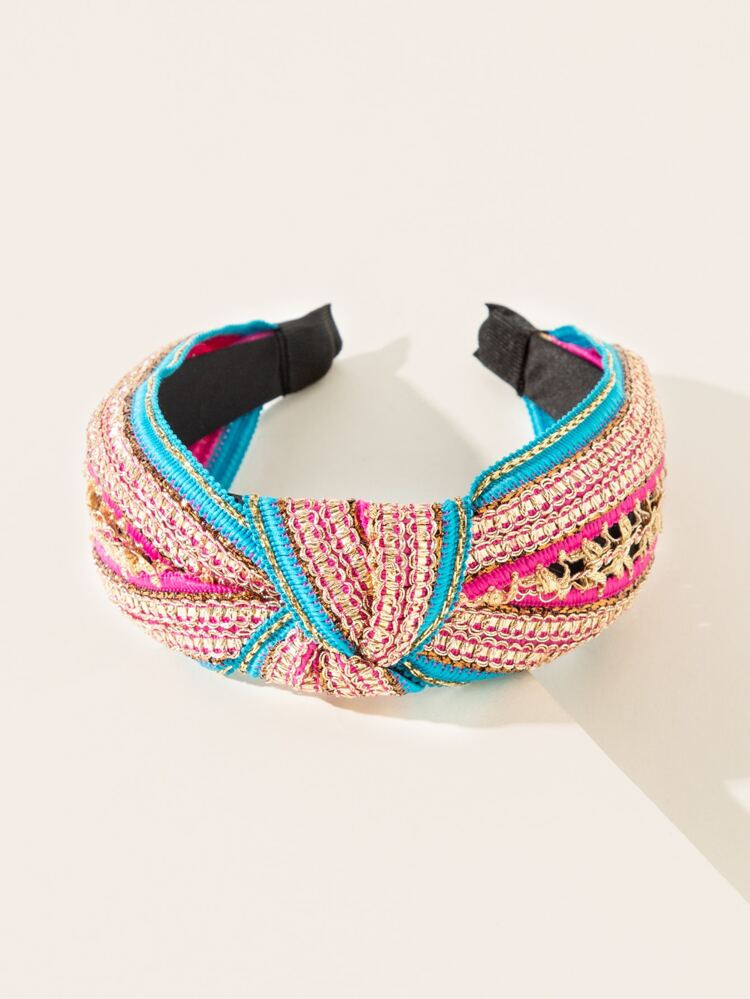 Knoop decor kleurblok hoofdband | SHEIN