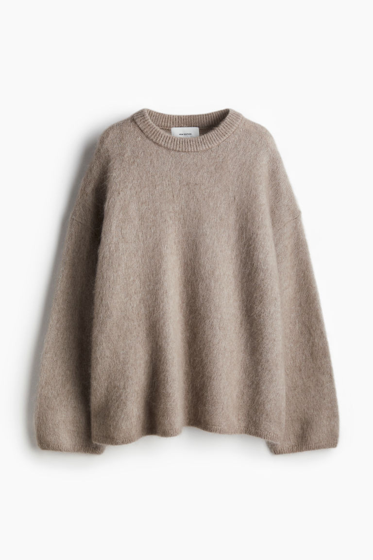 H & M - Oversized mohair-blend jumper - Brown | H&M (UK, MY, IN, SG, PH, TW, HK)