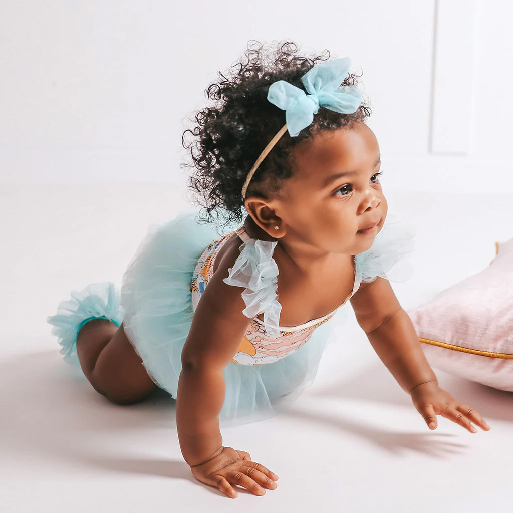 Butterflies Yellow Spaghetti Strap Baby Tulle Bodysuit | Dolly | Posh Peanut