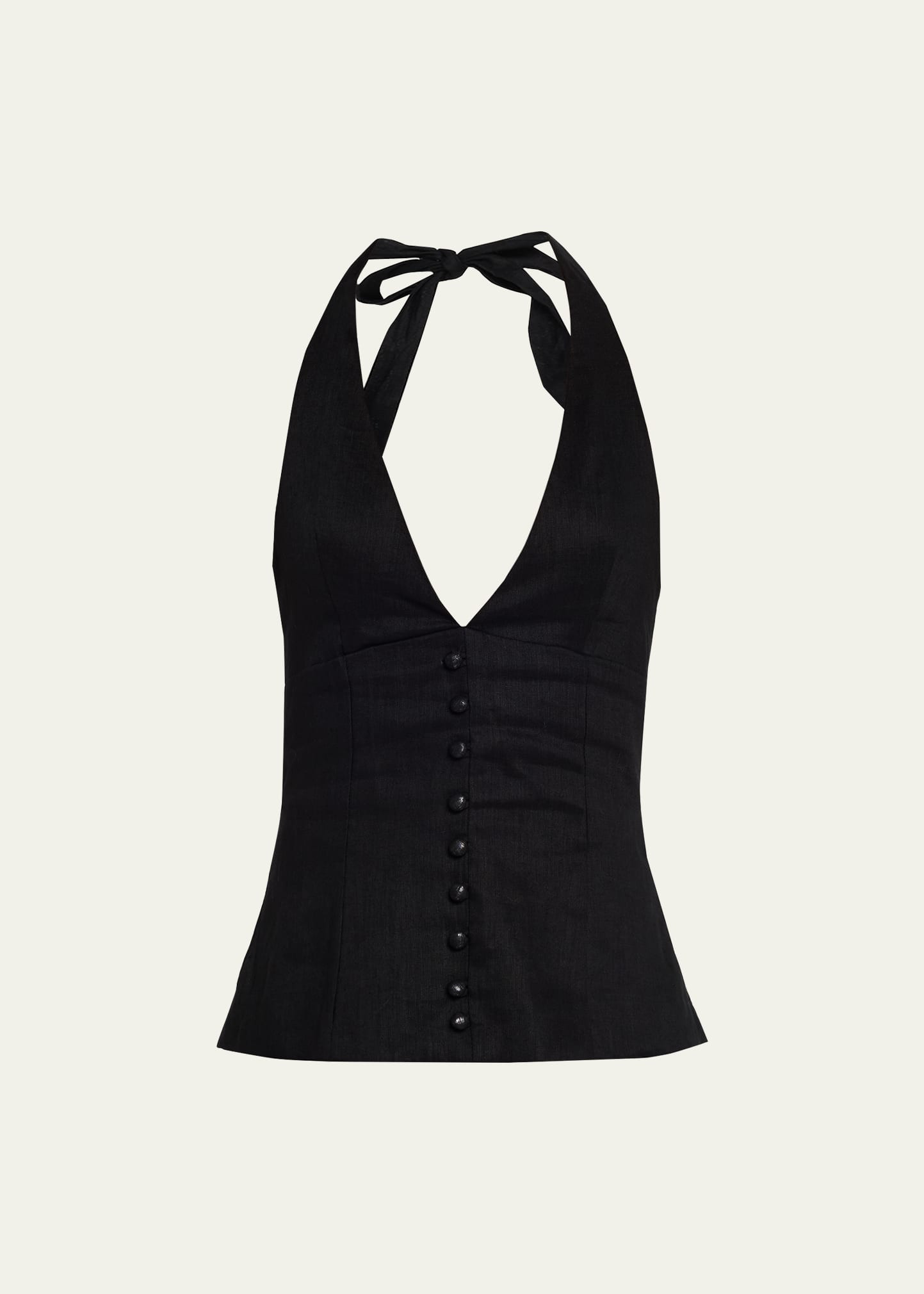 AEXAE Linen Halter Top | Bergdorf Goodman