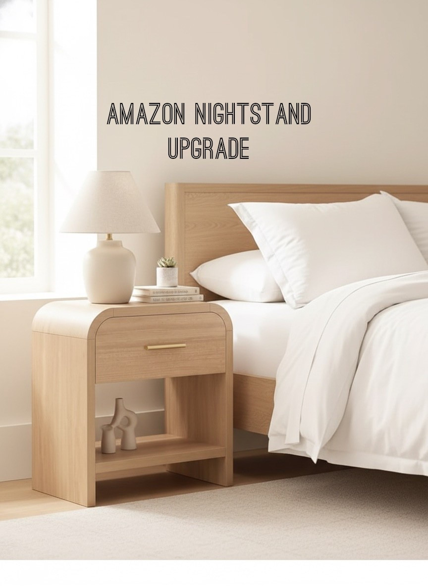 This nightstand is one of those simple upgrades that makes your whole bedroom feel more put together 🤍 The light wood tone is so clean and neutral, and I love the mix of the drawer + open shelf for extra storage. It’s compact but still fits all the essentials (lamp, books, little decor), so it works really well for smaller spaces too.

Such an easy way to refresh your bedroom without spending a ton 🙌

#ltkhome #bedroomdecor #neutralhome #amazonhome #nightstanddecor

#LTKHome