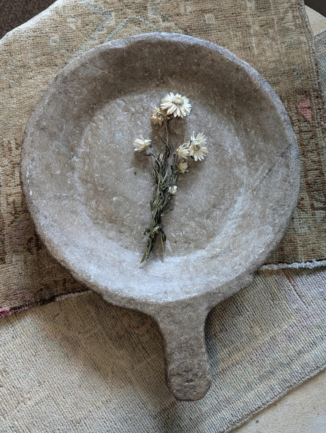 Extra Large Vintage Stone Parat Tray with Handle - Etsy | Etsy (US)