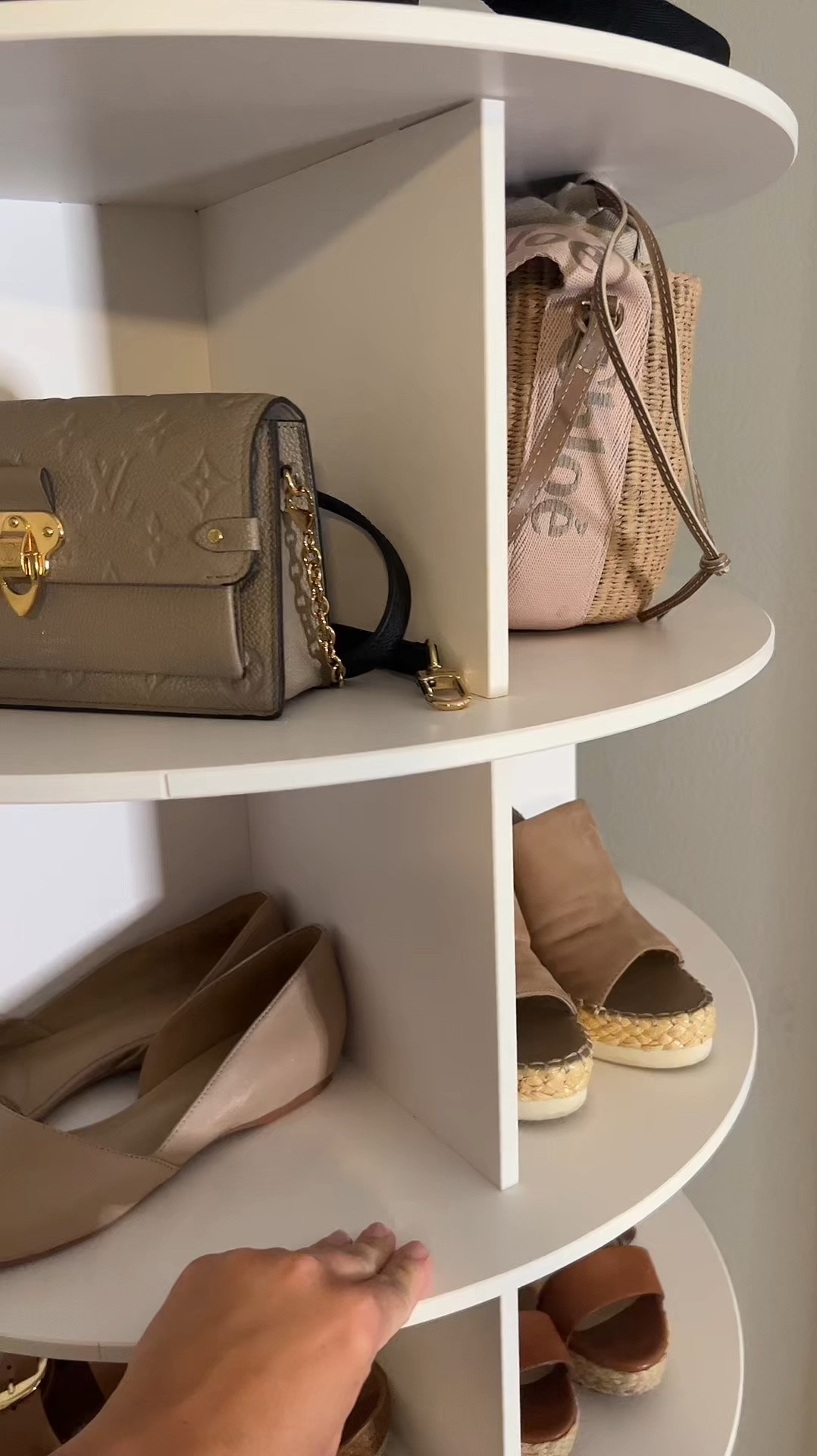 Storage solutions
Shoe rack
Purse rack
Bag rack
Shoe storage
Rotating shoe storage 
Rotating storage cubes
Closet organization

#LTKhome