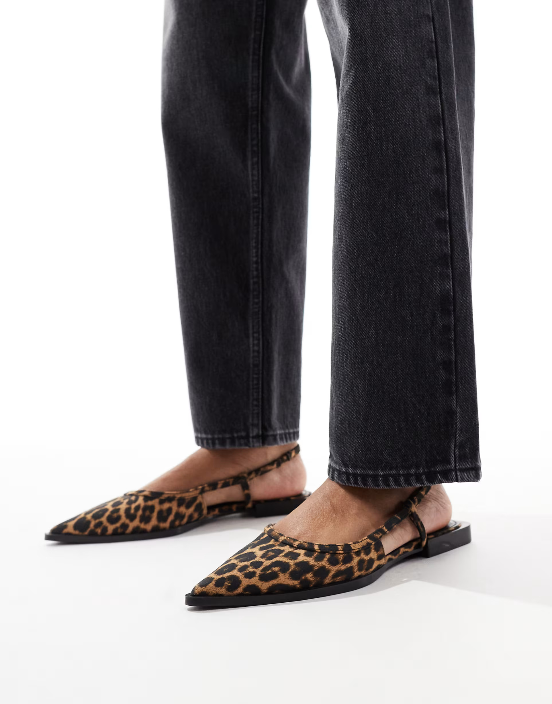 Bershka flat slingbacks in leopard print | ASOS (Global)