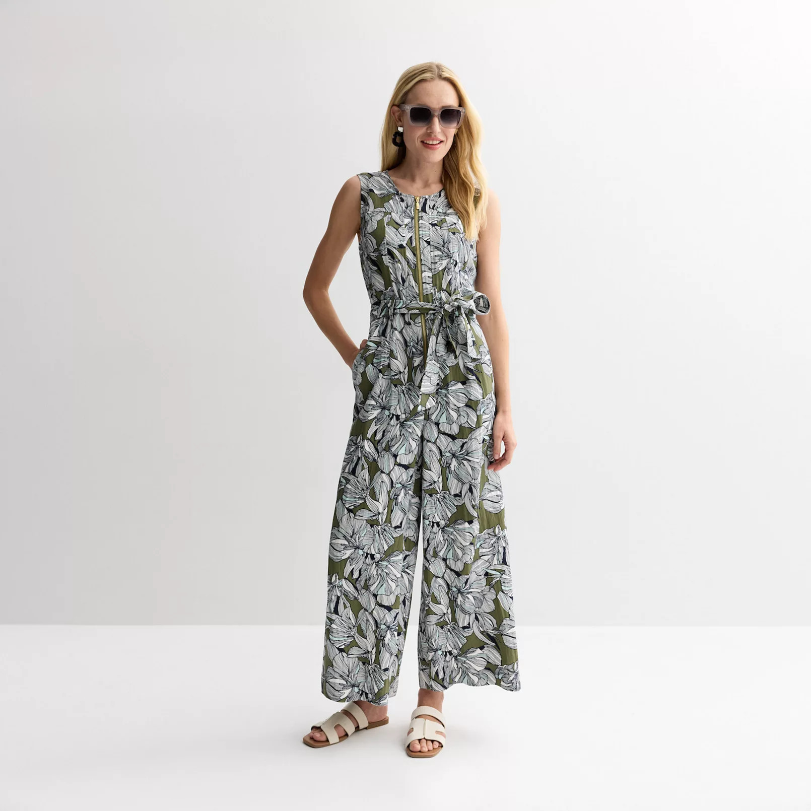 Women's Nine West Zip Front Jumpsuit | Kohl's