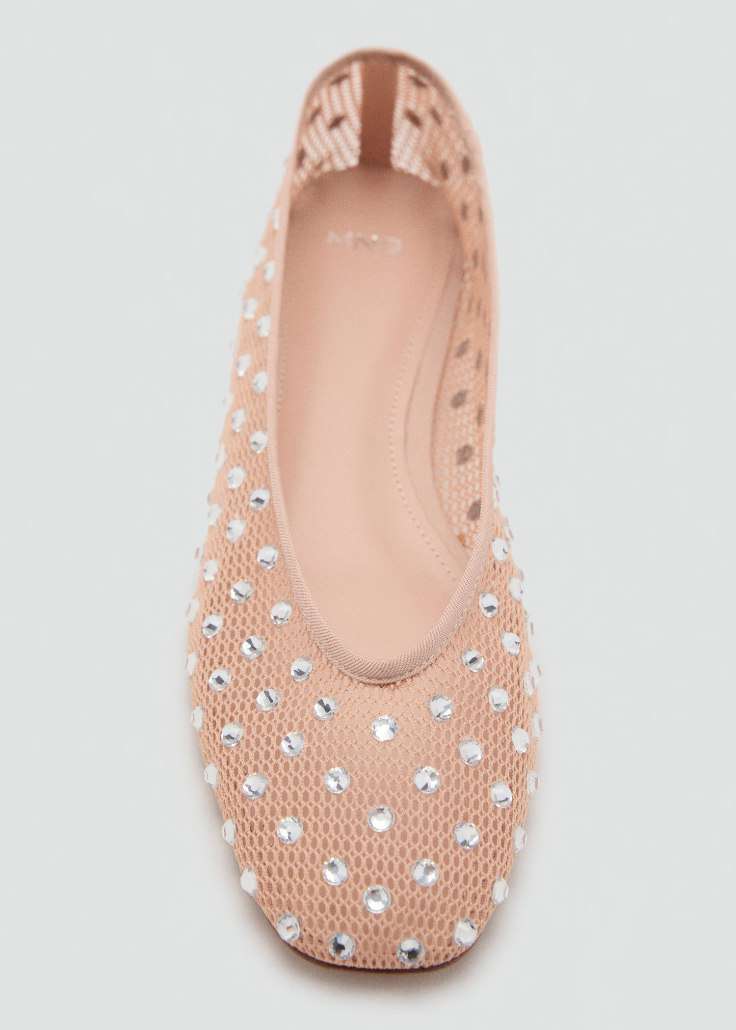Mesh rhinestone ballet flats - Women | MANGO USA | Mango (US/MX/AU)