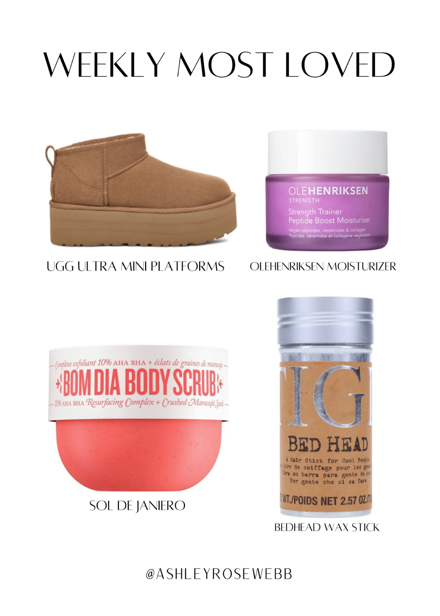 My weekly faves!

#LTKbeauty #LTKshoecrush