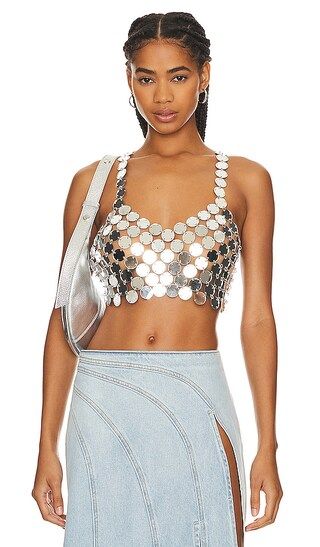 Disc Crop Top in Silver | Revolve Clothing (Global)