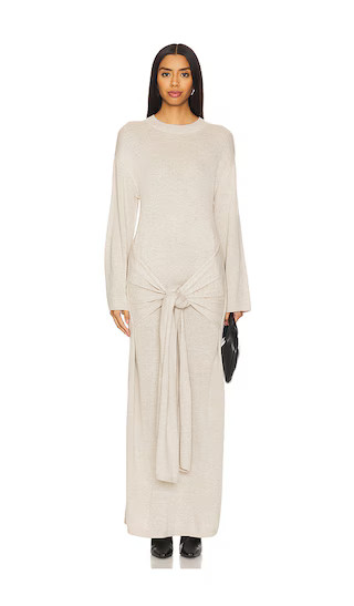 Gemma Sweater Dress in Oatmeal | Revolve Clothing (Global)