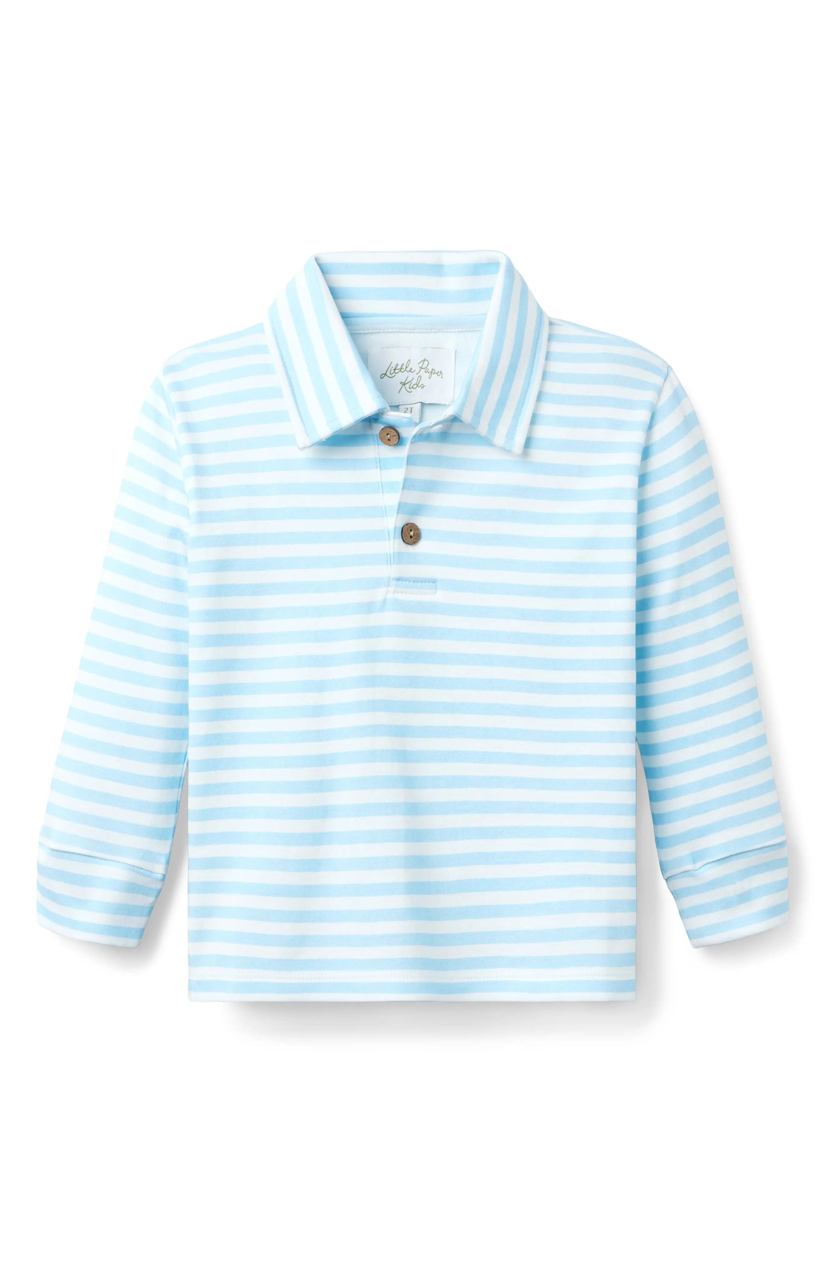 Little Paper Kids Reid Long Sleeve Polo (Men) | Nordstrom | Nordstrom