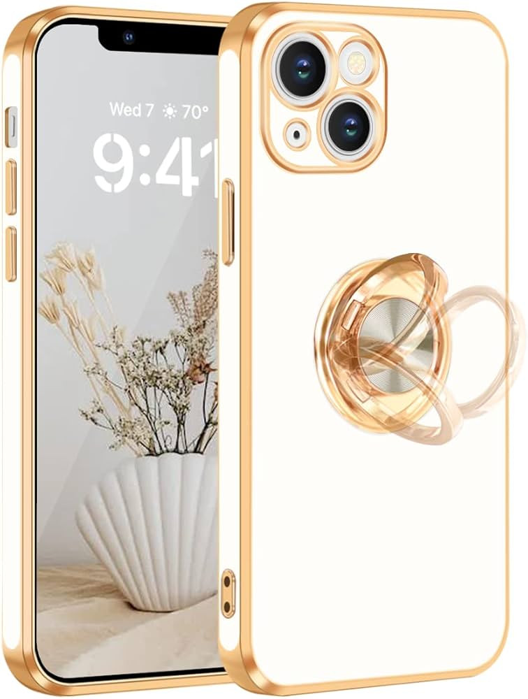 Fingic iPhone 13 Case, iPhone 13 Case with Ring Stand, [360° Rotatable Ring Holder Magnetic Kick... | Amazon (US)