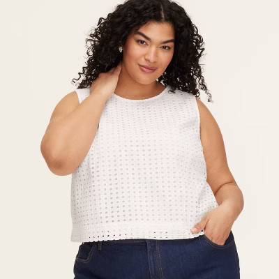 Women's Eyelet Shell Tank Top - kate spade new york x Target White 3X | Target