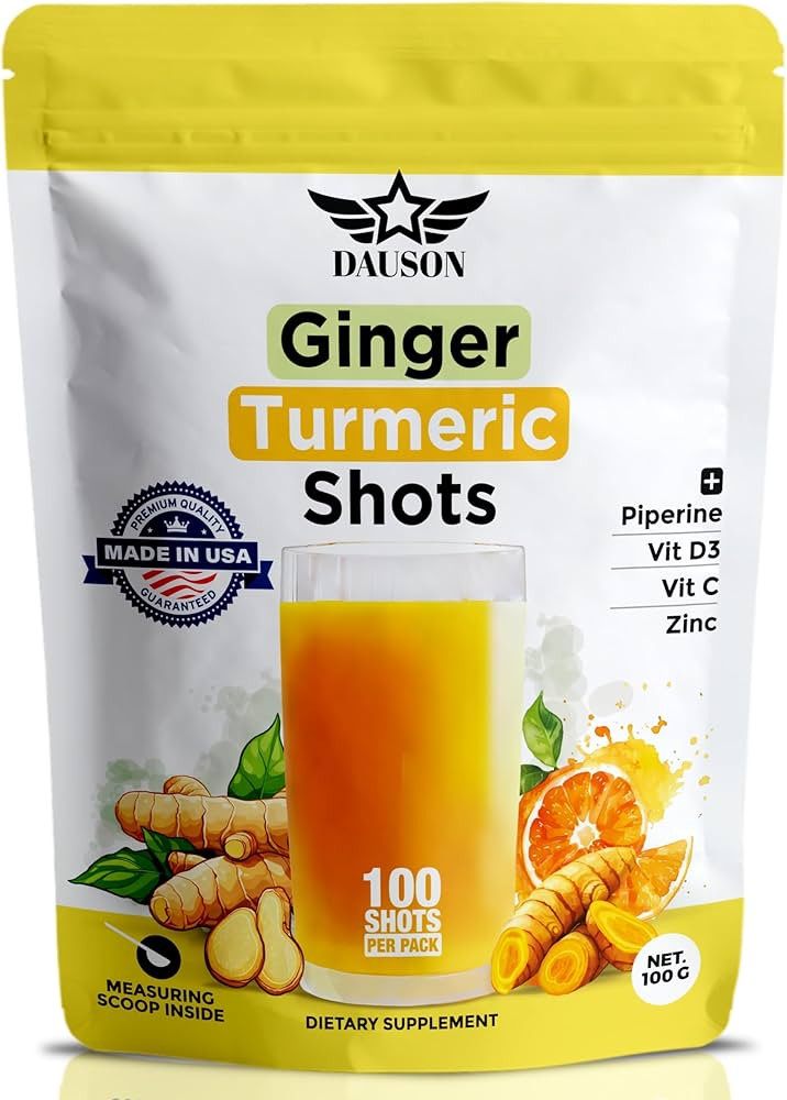 Ginger Turmeric Shots Boosted with Piperine, Vitamins, Zinc & Herbs | Helps in Joint Pain, Heart,... | Amazon (US)