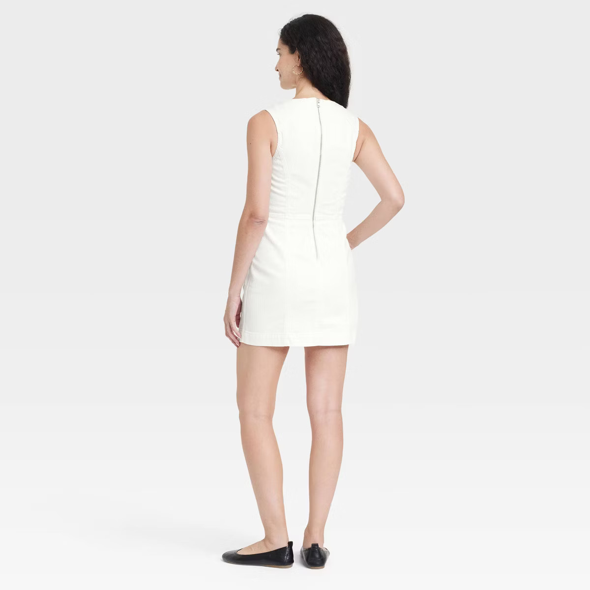 Women's Denim Mini Dress - Universal Thread™ White Wash | Target