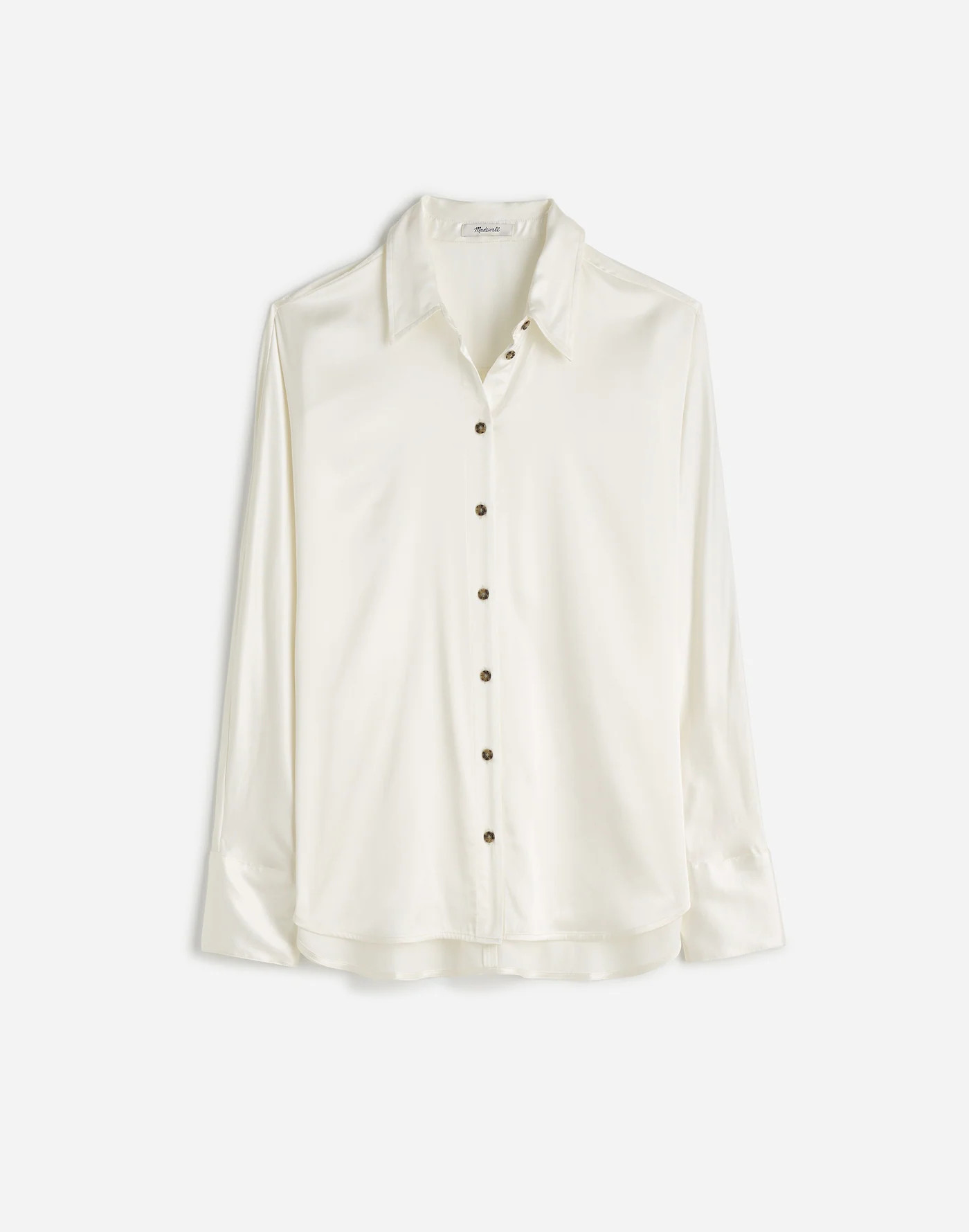 Relaxed Dolman Button-Up Shirt in Satin | Madewell