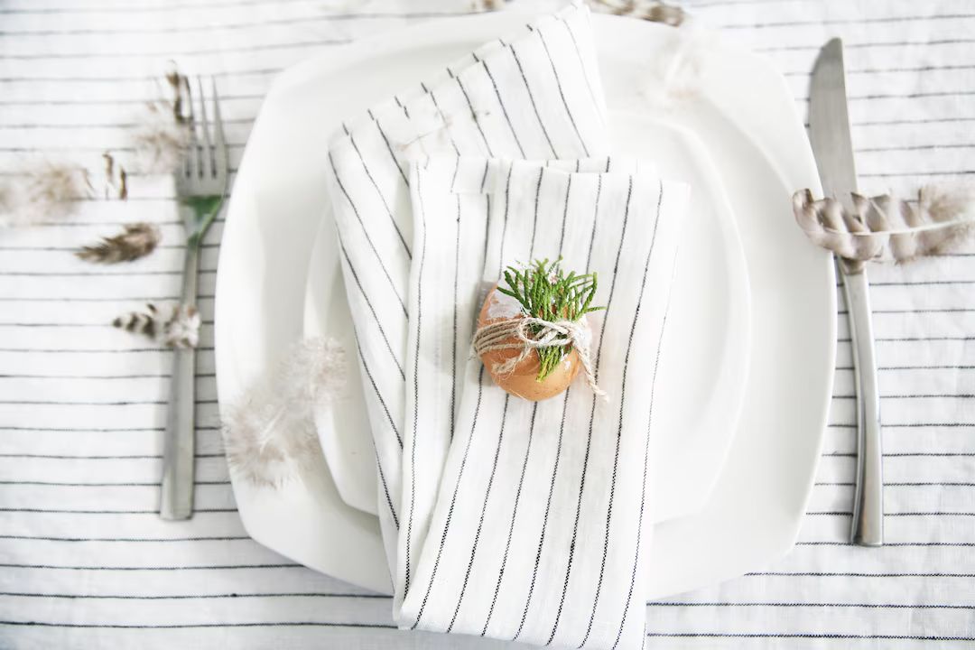 SET OF 4pcs washed linen napkins, tea napkins from organic linen fabric, festive Easter napkins s... | Etsy (CAD)
