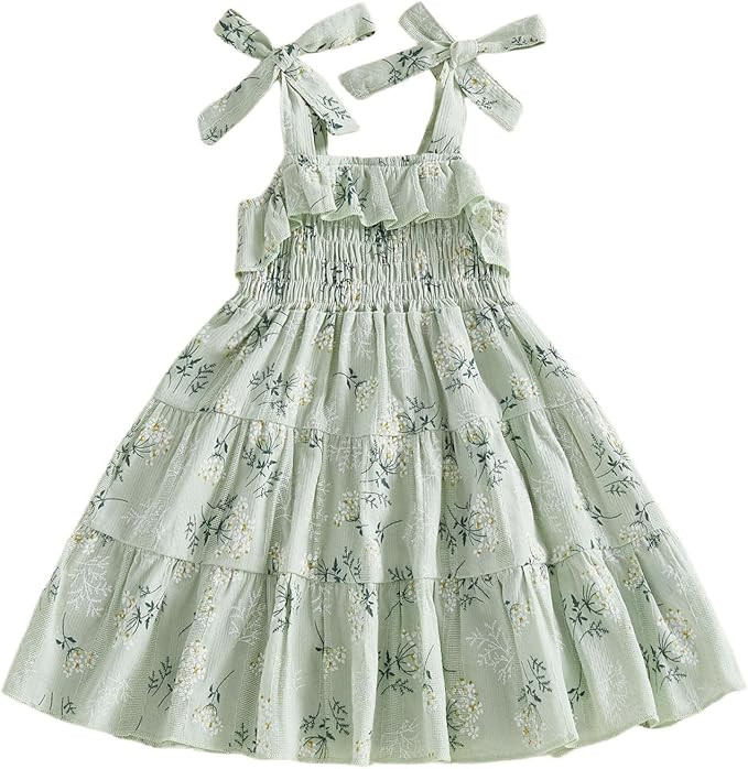 Toddler Girl Dress Baby Girls Summer Clothes Linen Sleeveless Smocked Dresses Boho Dresses Casual... | Amazon (US)