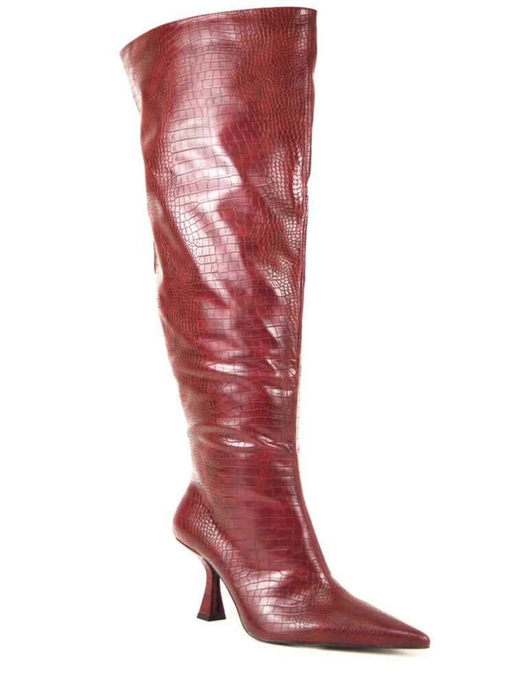 So Me Harpwood Womens Thigh Boot Evening, Party Sexy Side Zipper Party Party Fall | SHEIN