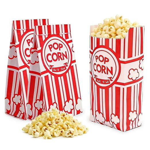 Homrelaxy 110 Pcs Paper Popcorn Bags, 1 oz Popcorn Bags Individual Servings, Bulk Pop Corn Sleeve... | Amazon (US)