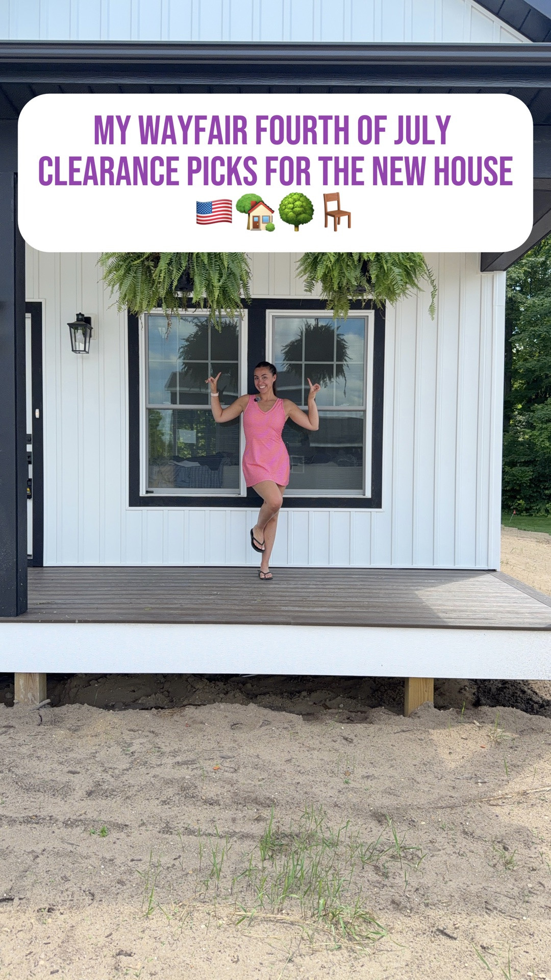 #ad Decorating our front porch is officially next on the new house to-do list 🏡 I’m shopping the @Wayfair Fourth of July Clearance for a porch swing, patio chairs, a coffee table, a welcome mat, and a plant by the door to make it feel cozy and ready for summer.

Wayfair’s Fourth of July Clearance runs June 26 - July 6 with up to 70% off, plus fast and free shipping over $35.

Would you do the porch swing, the two chairs, or both?

#Wayfair #WayfairPartner

#LTKHome #LTKSaleAlert