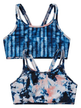 Athleta Girl Reversible Festival Tie Dye Bikini Top | Athleta