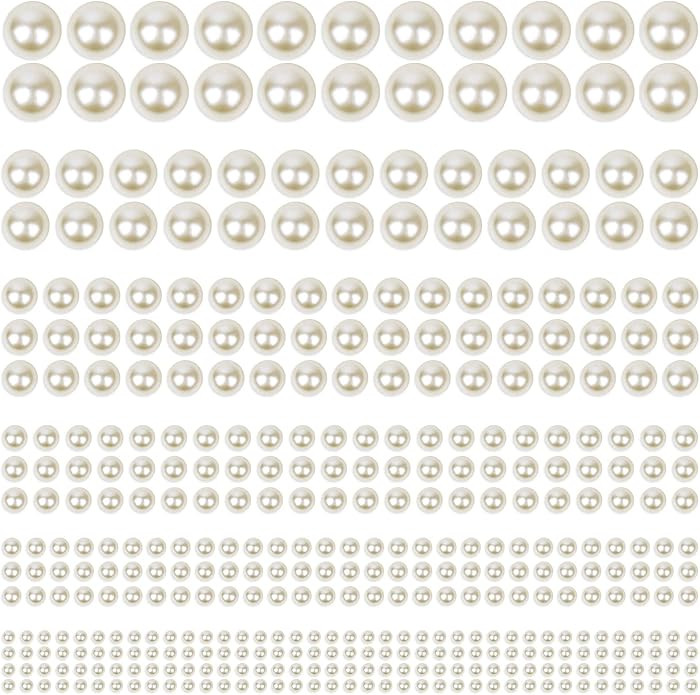 1980Pcs Self Adhesive Pearl Stickers, Shynek Pearls Sticker Gems for Hair, Face, Makeup, Eye, Nai... | Amazon (US)
