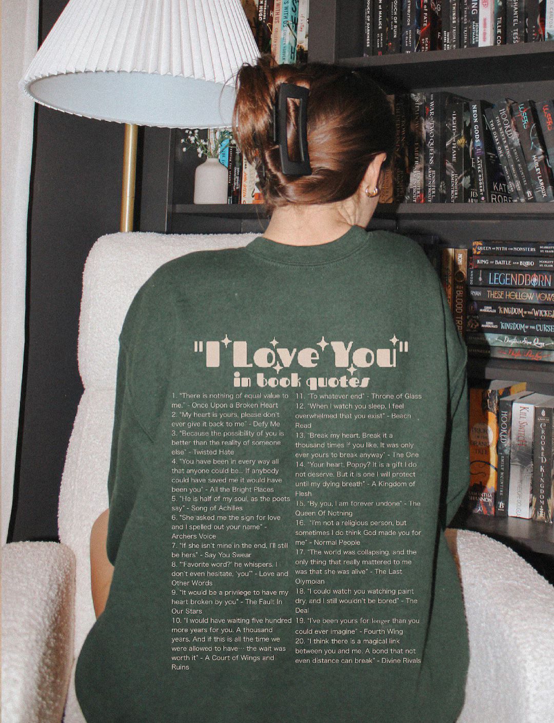 I Love You in Book Quotes Sweatshirt / Book Sweatshirt / Bookish Sweatshirt / Bookworm Sweatshirt... | Etsy (US)