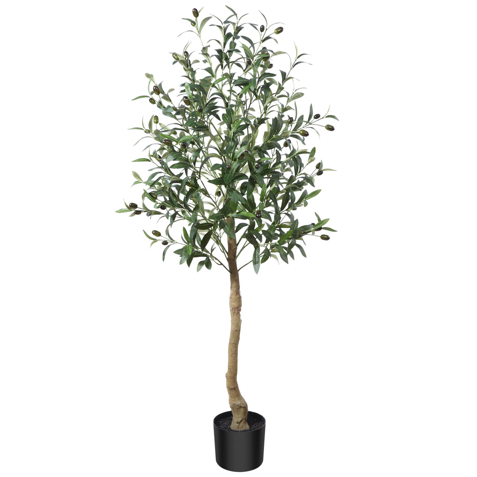 CROSOFMI Artificial Olive Tree 120cm Big tall Fake Plants, Artificial Olive Silk Plants Indoors i... | Amazon (UK)