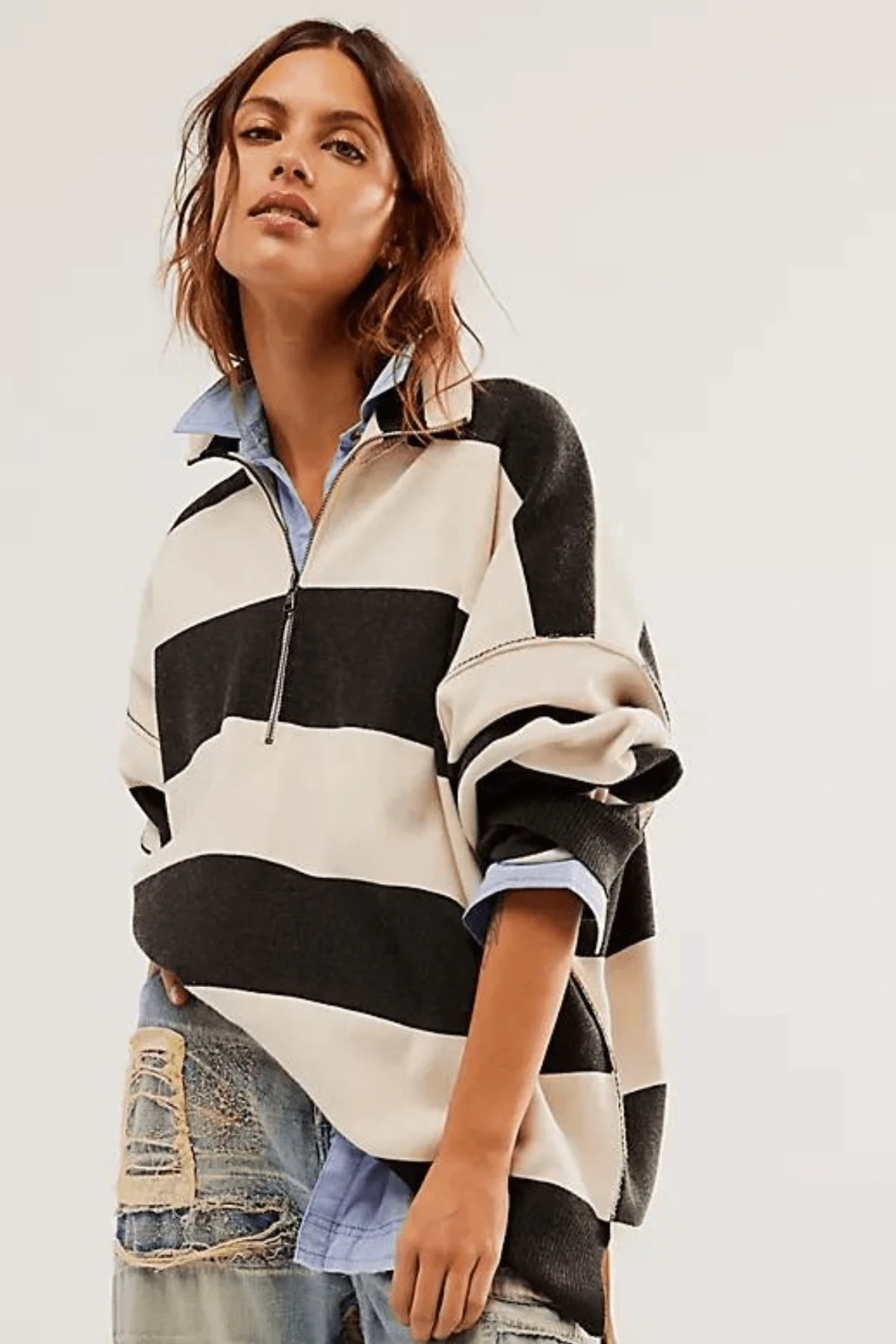 Free People Coastal Stripe Pullover | Social Threads