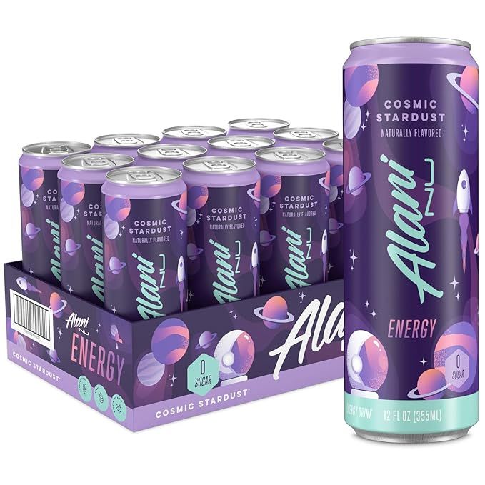 Alani Nu Sugar-Free Energy Drink, Pre-Workout Performance, Cosmic Stardust, 12 oz Cans (Pack of 1... | Amazon (US)