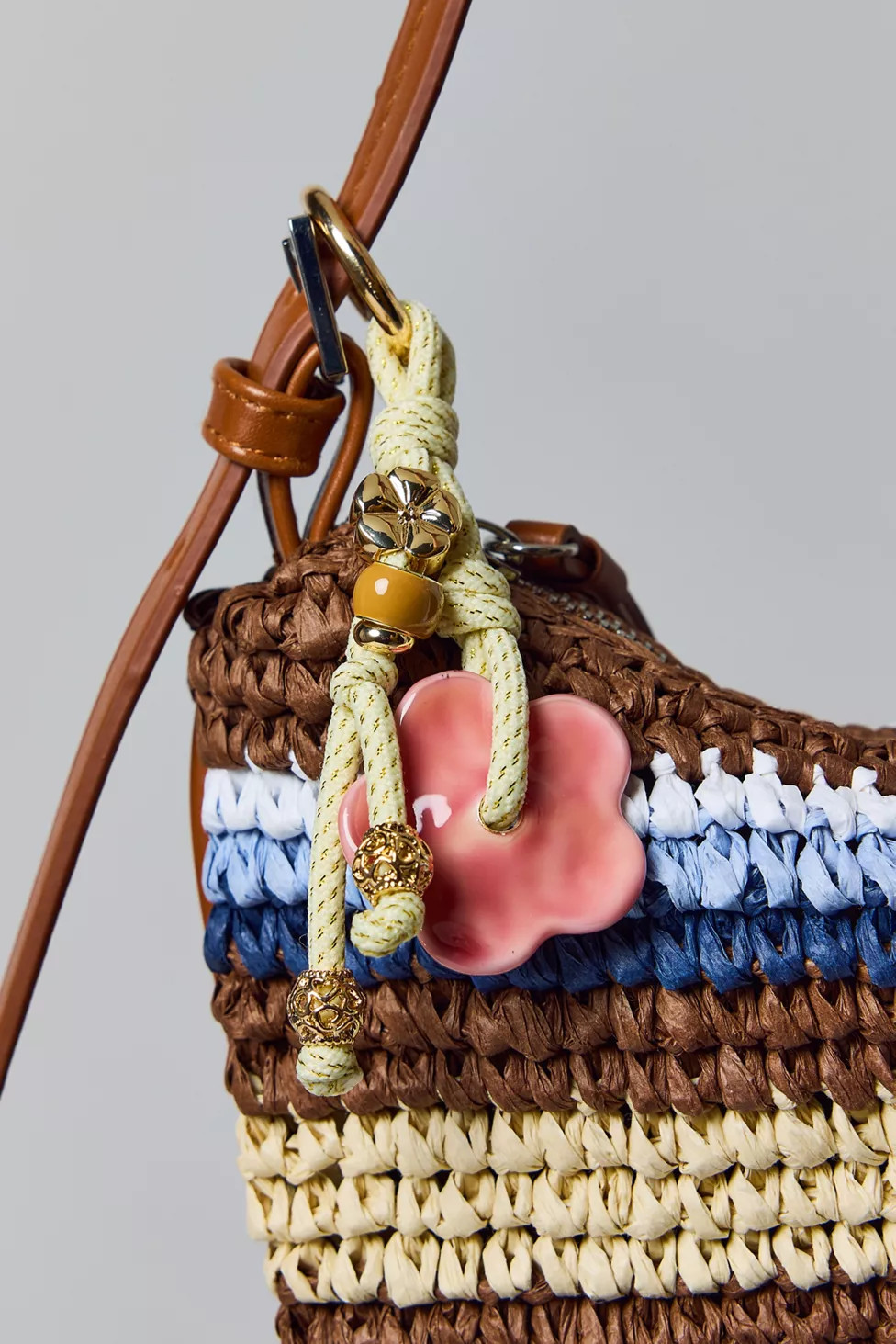 Knotted Rope Floral Charm Keychain | Urban Outfitters (US and RoW)