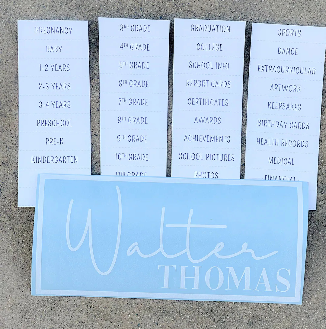 FREE SHIPPING Name & Tab Names Only - Etsy | Etsy (US)