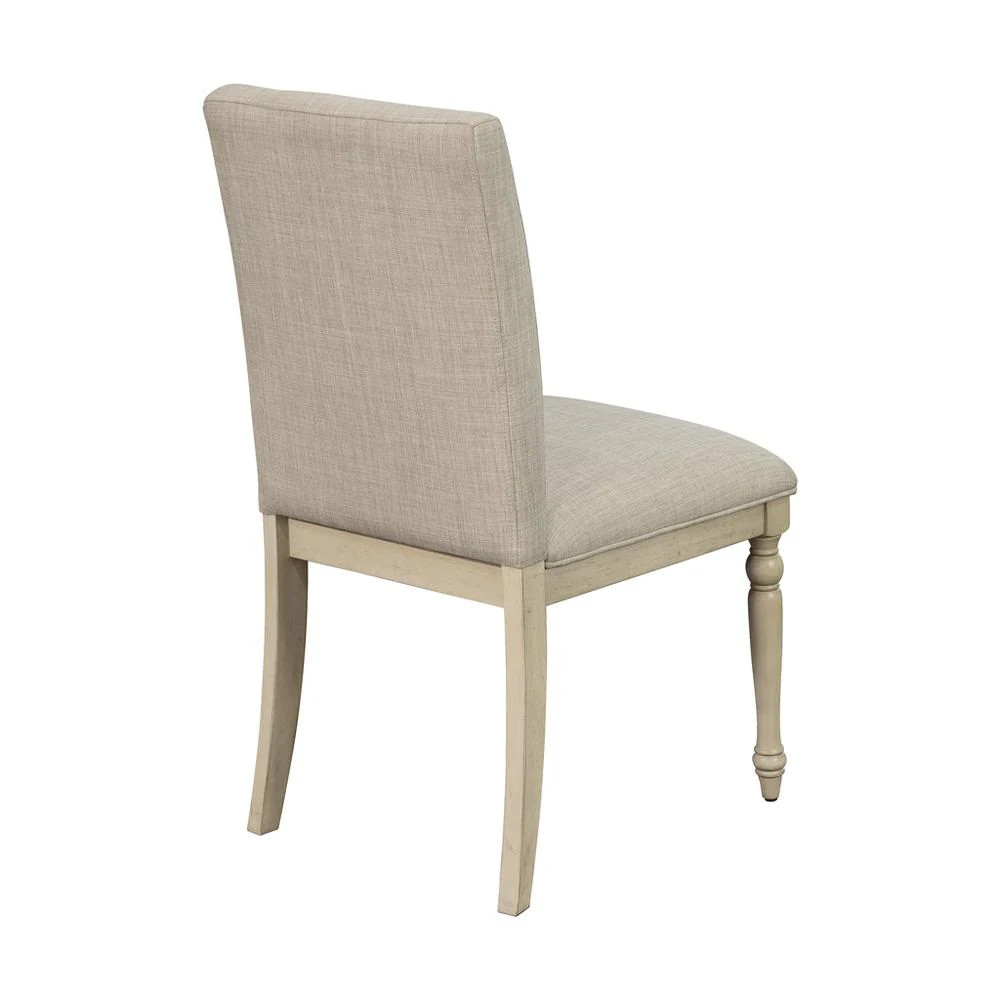 Upholstered Dining Chair with Turned Wood Legs Set of 2 | Shop Simon