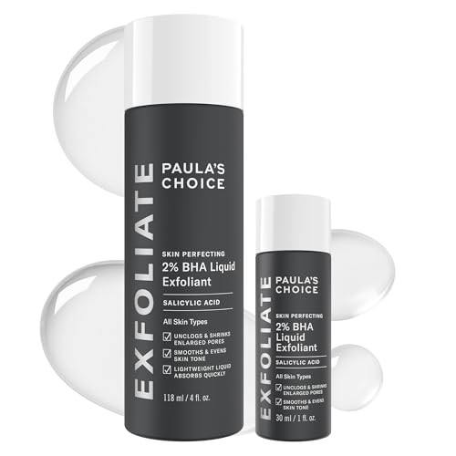 Paula's Choice SKIN PERFECTING 2% BHA Liquid Exfoliant with Salicylic Acid, Facial Polish for Pores, Wrinkles & Fine Lines, Suitable for Blackhead-Prone Skin, Fragrance-Free (5 Fl Oz (Pack of 2)) | Amazon (US)