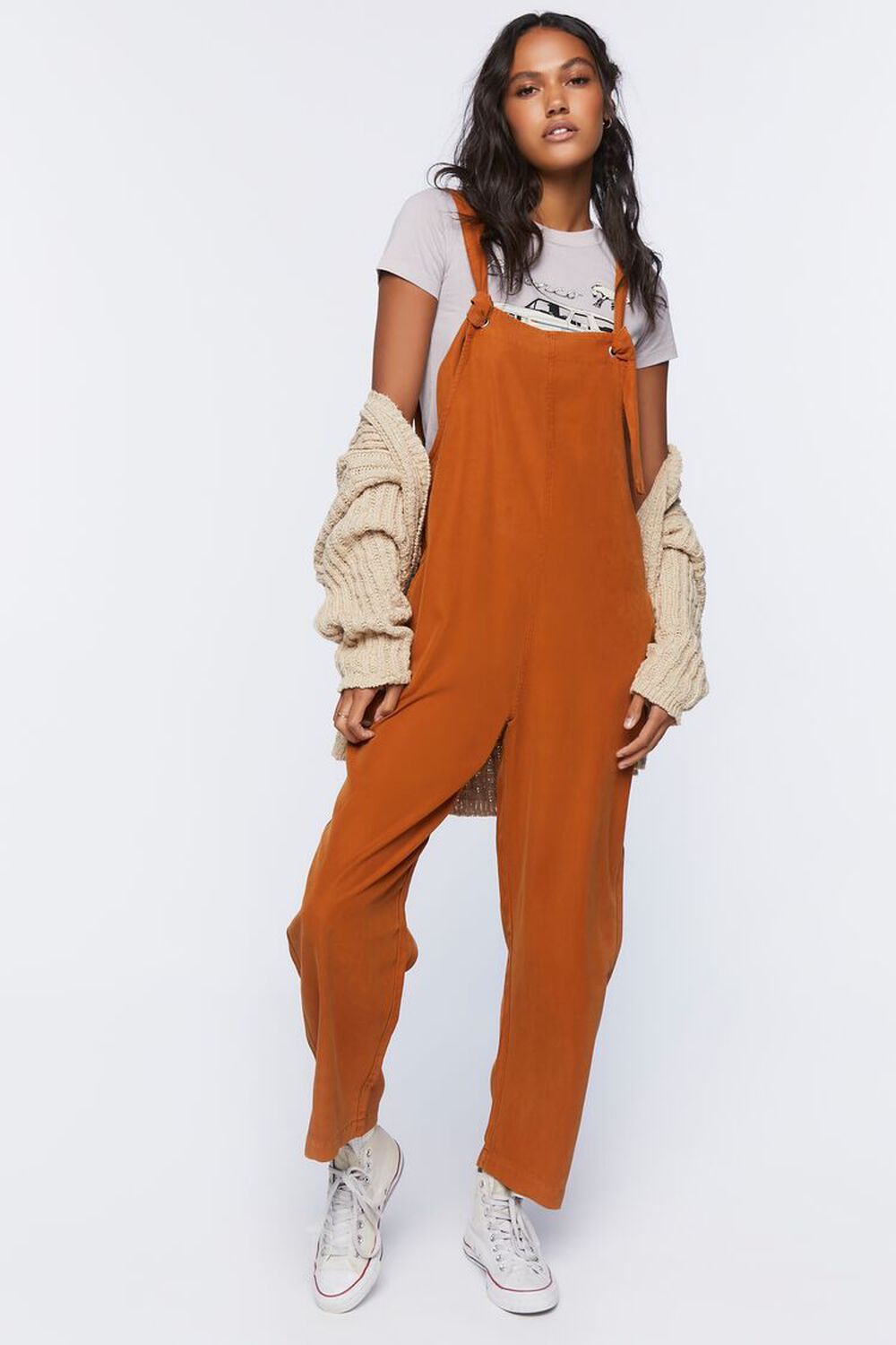 Knotted Twill Overalls | Forever 21 | Forever 21 (US)