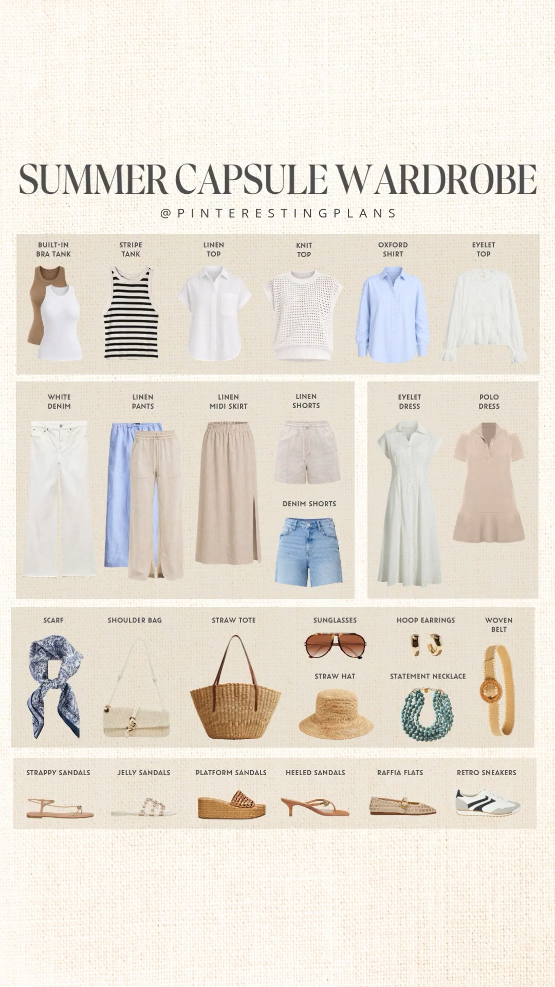 If getting dressed in the summer feels harder than it should, this capsule wardrobe is for you.

These are versatile pieces that mix and match easily so you can create tons of outfits without overbuying or staring at your closet wondering what works together. 

More details on the blog: pinterestingplans.com/summer-capsule-wardrobe

#LTKTall #LTKOver40 #LTKSeasonal