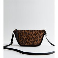 Brown Leopard Print Pouchette Crossbody Bag Vegan New Look | New Look (UK)