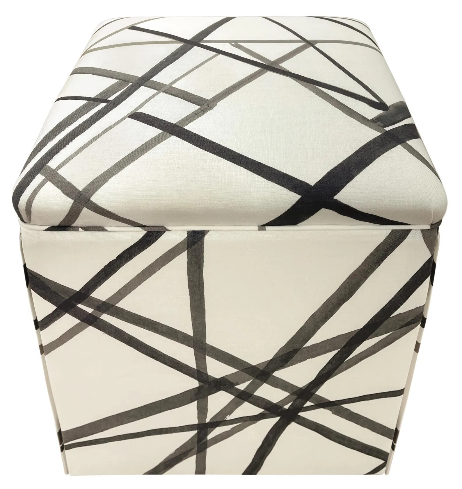 The Skirted Ottoman : Channels | Kelly Wearstler | Upholstered Ottoman | Upholstered Stool | Cube... | Etsy (Global)